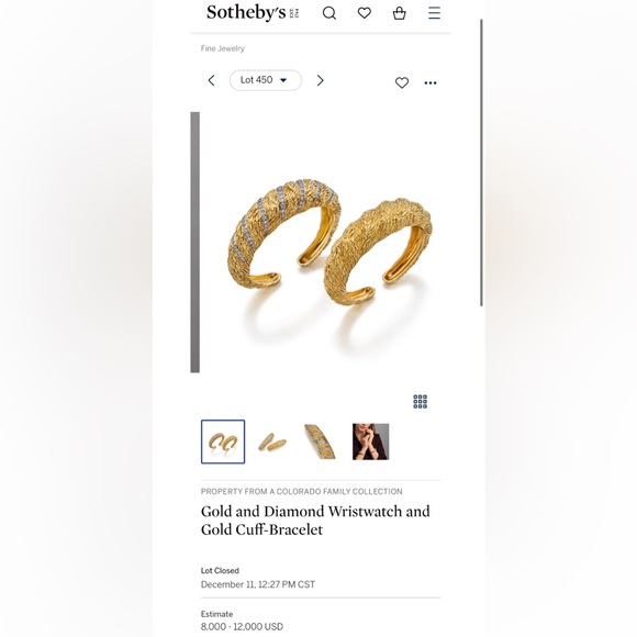 Vintage Monet textured gold bangle bracelet 1960-1970s - Picture 14 of 14